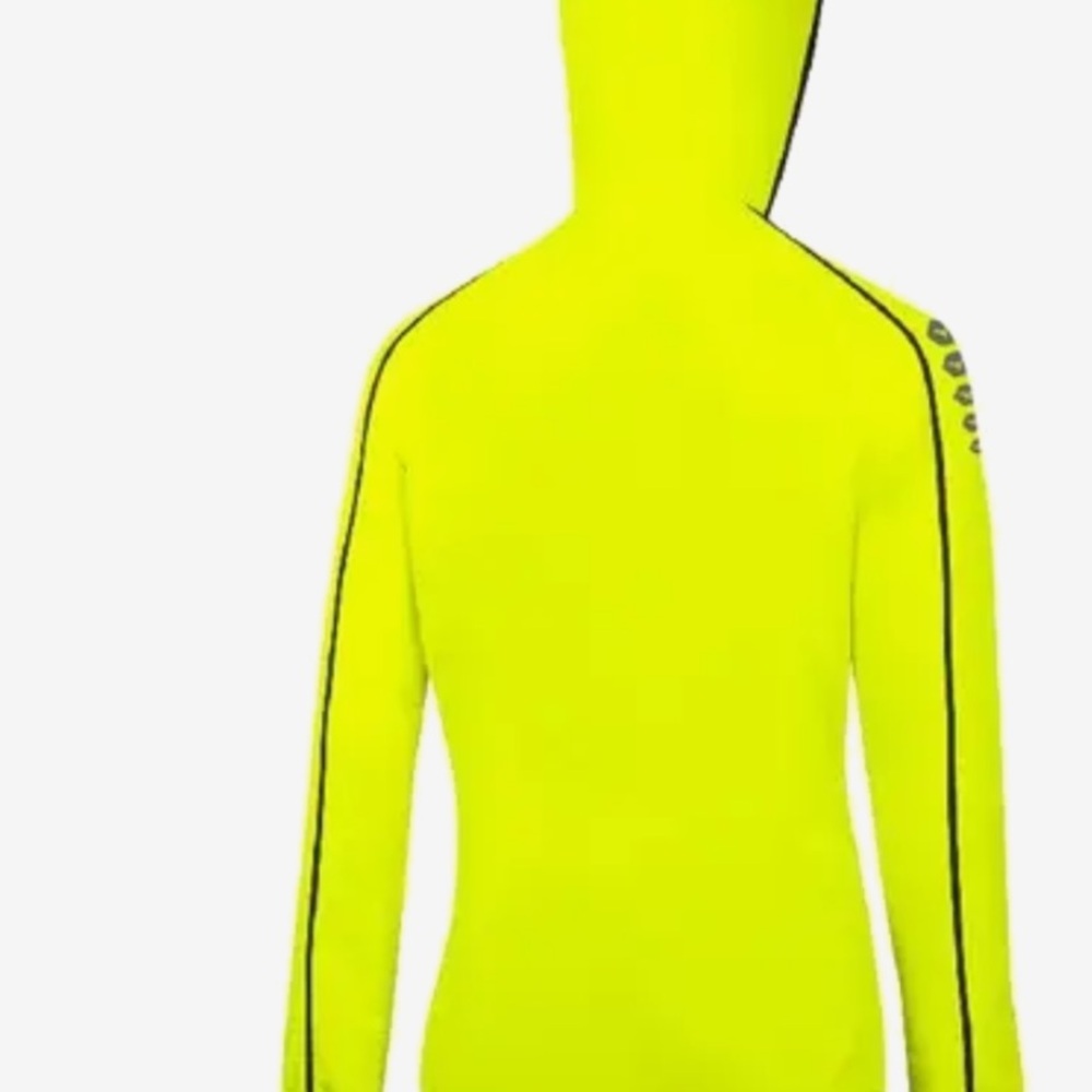 Mizuno Neon Yellow Hooded Lightweight Utility Jacket with Black Accents - Picture 4 of 12